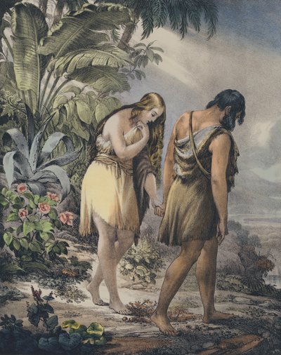 Adam und Eva aus dem Paradies vertrieben von Siegfried Detler Bendixen